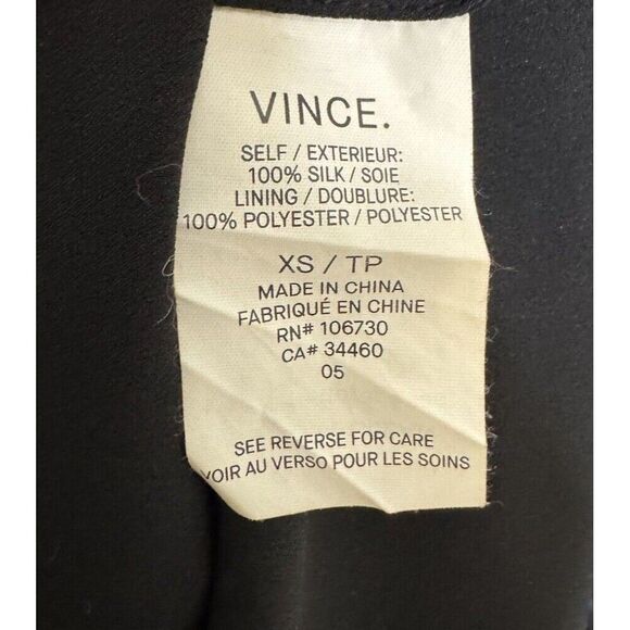 Vince Women's Blue Black Stripe Sleeveless Lined Silk Shift Dress Size XS - Picture 5 of 5